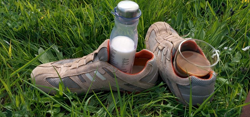 Picknick am Deich,  praktischer Kaffeehalter